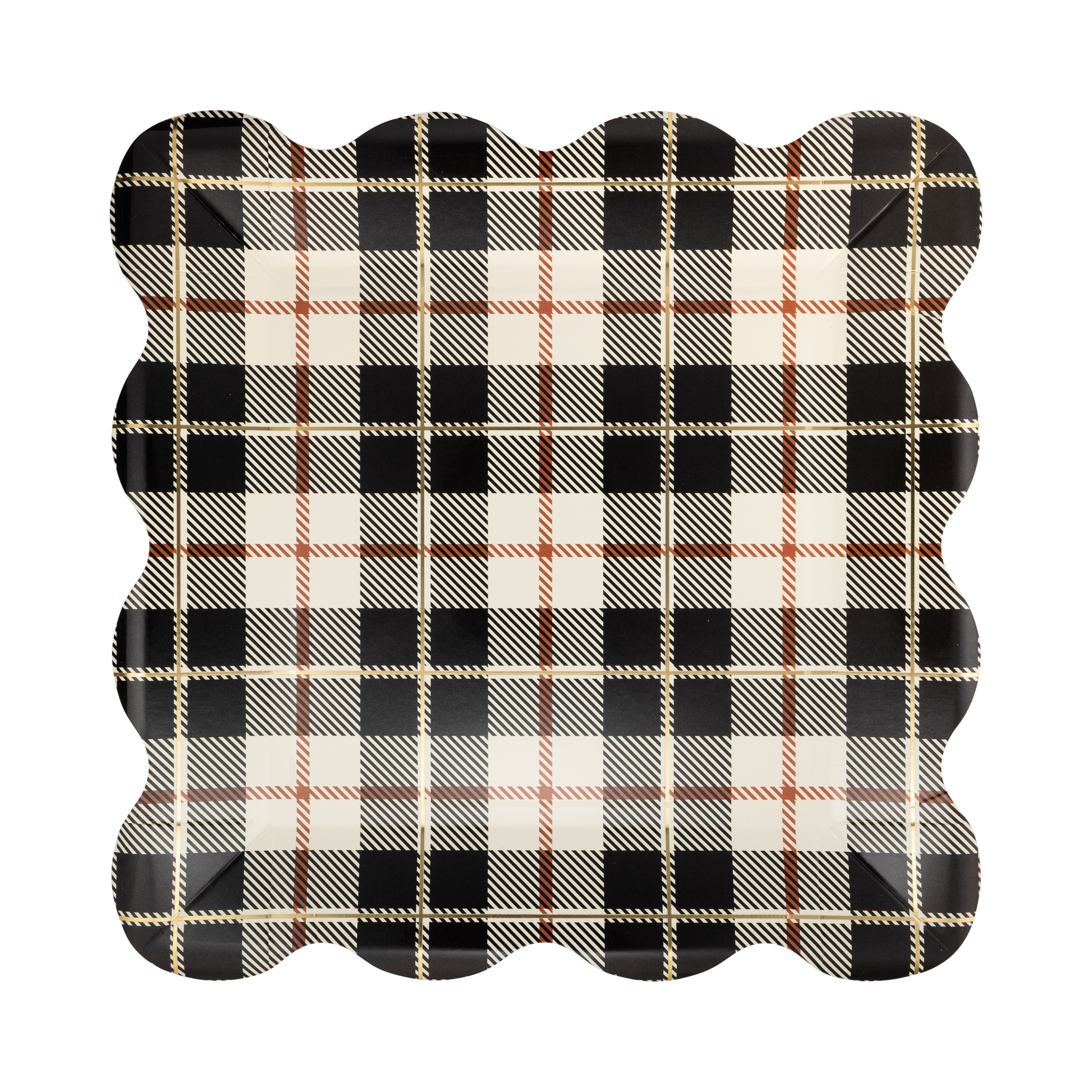 Black Fall Plaid 10" Plate