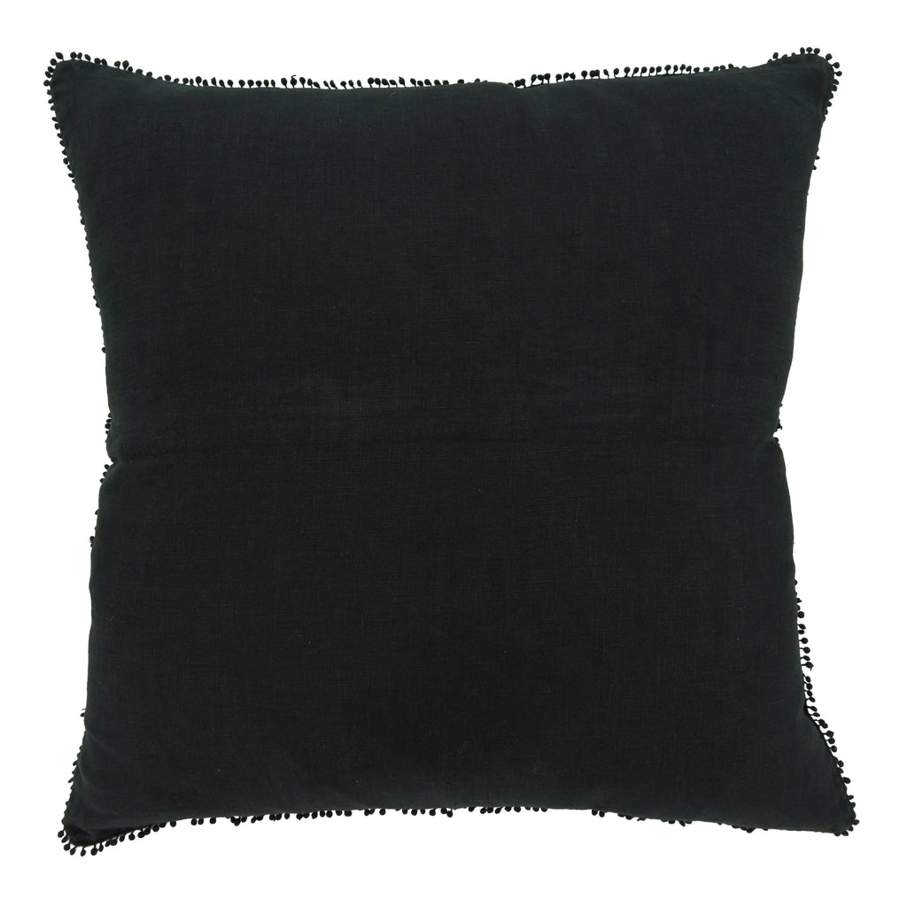 Pompom Design Pillow - Down Filled