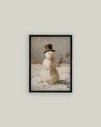 Snowman in Pink Scarf