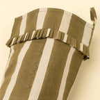 Block Print Stripe Stocking, Olive