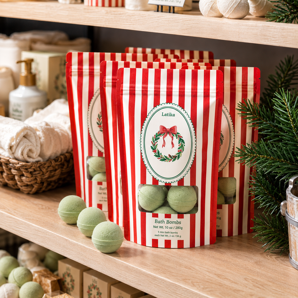 Mini Bath Bombs Gift Bag Pine & Cedarwood