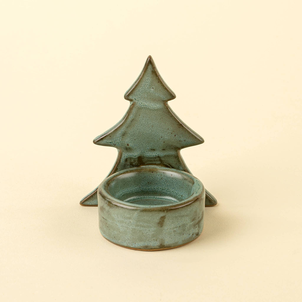 Green Winterlight Tree Tealight Holder