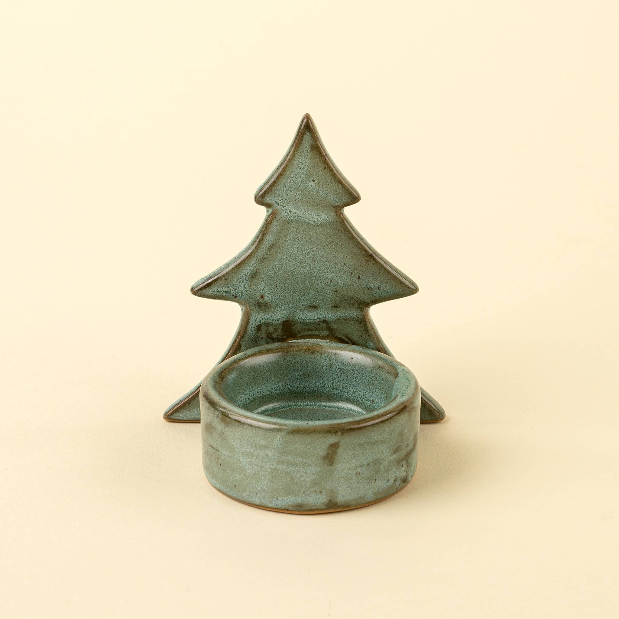 Green Winterlight Tree Tealight Holder