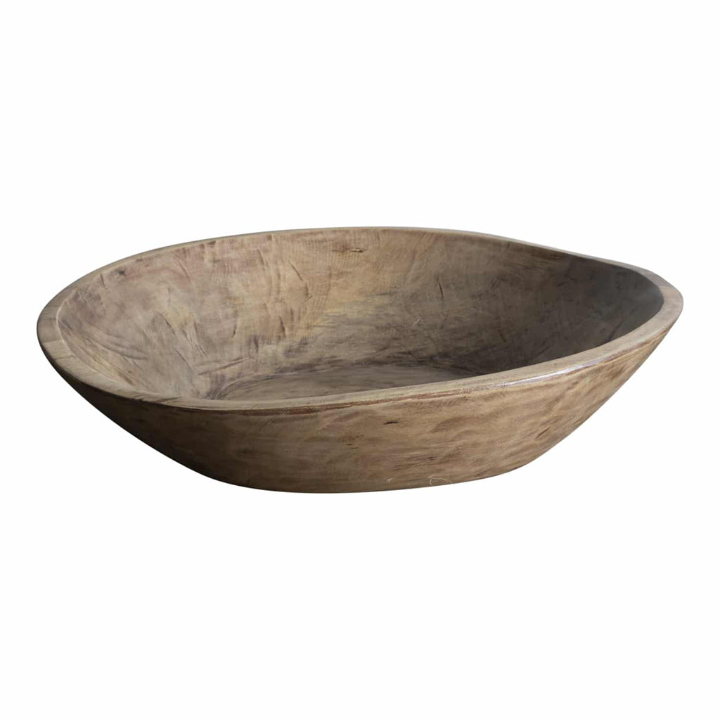 Found Dough Bowl Natural Lg