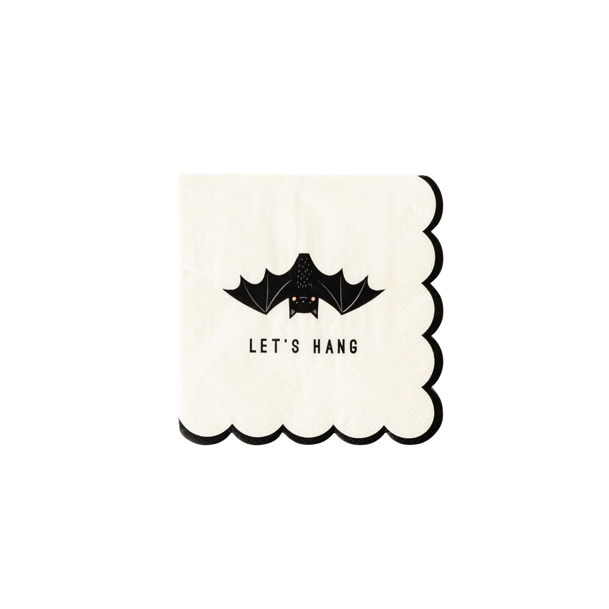 Freakin' Bats Let's Hang Paper Cocktail Napkin