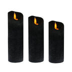 Small Black Candles with Moving Flame