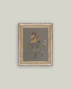 French Wildflowers Framed Antique Art