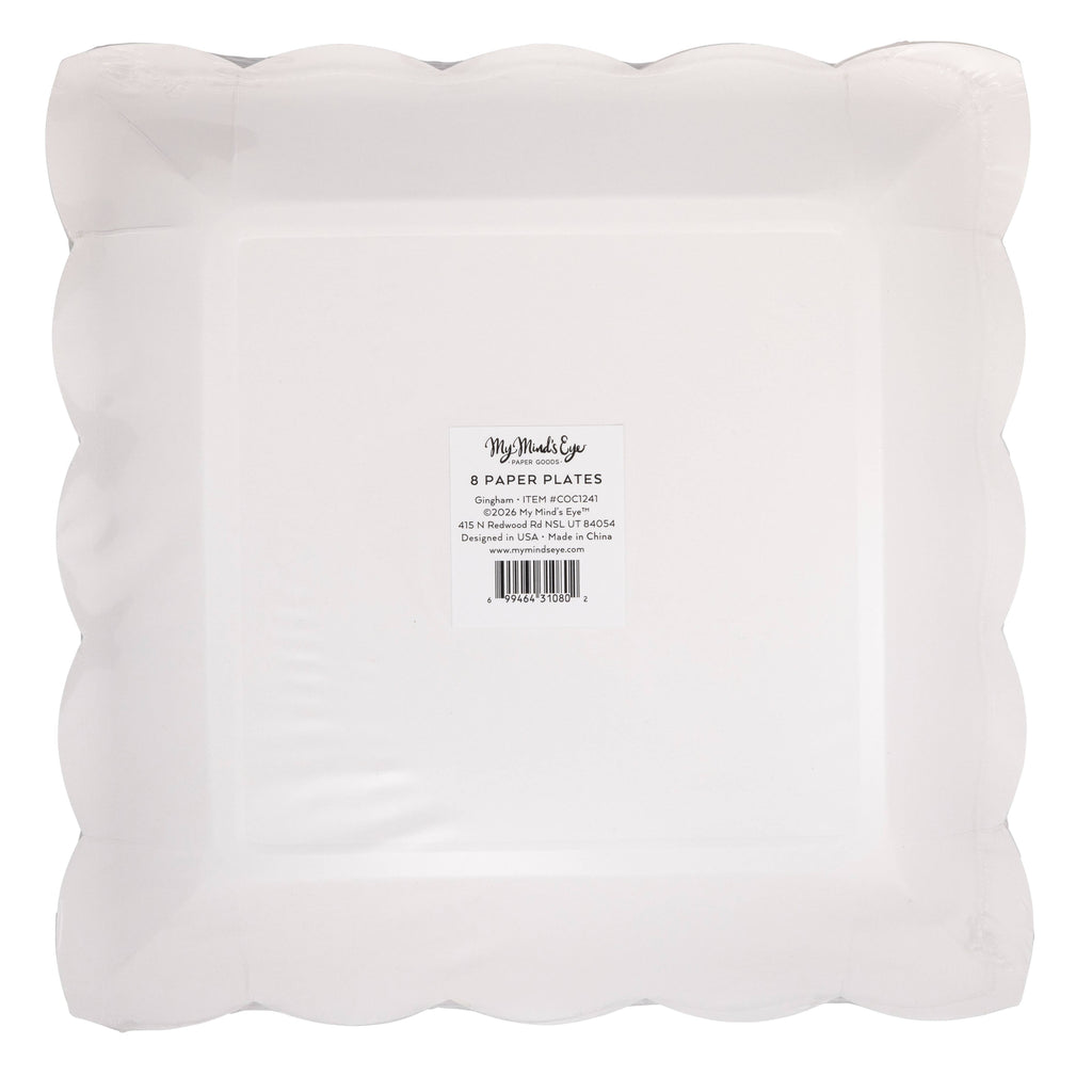 Light Brown Gingham Plate