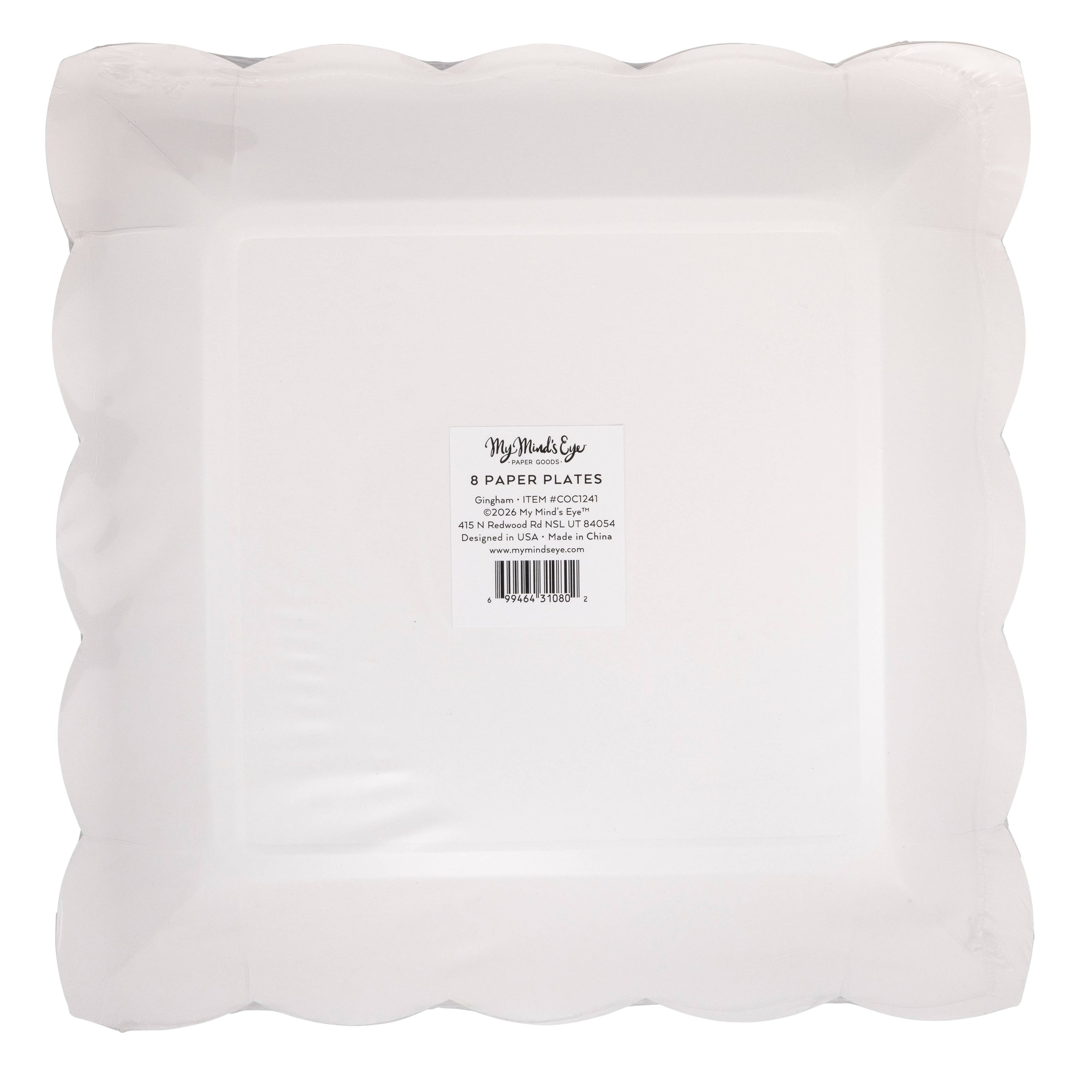 Light Brown Gingham Plate