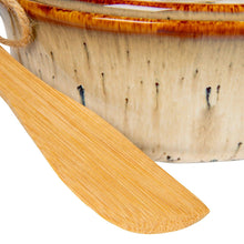 Stoneware Brie Baker With Bamboo Knife