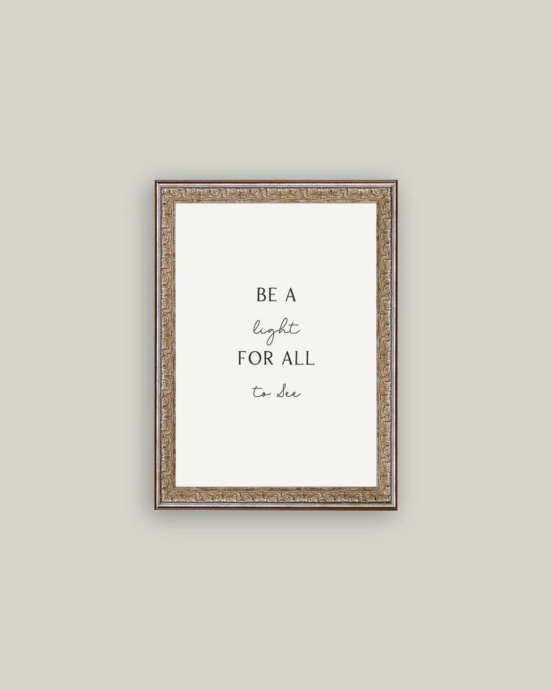 Be A Light For All To See Framed Antique Print