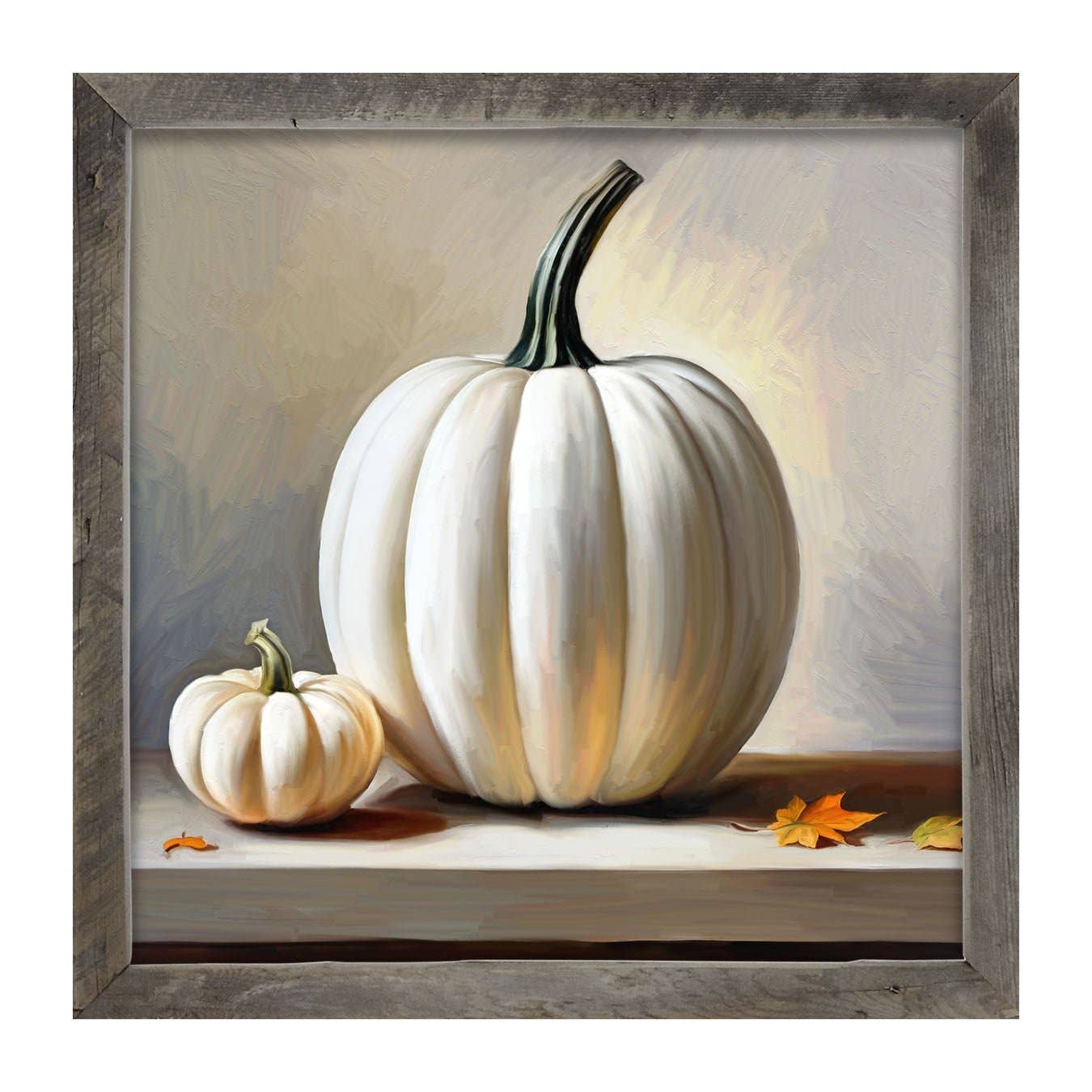 White pumpkin still life