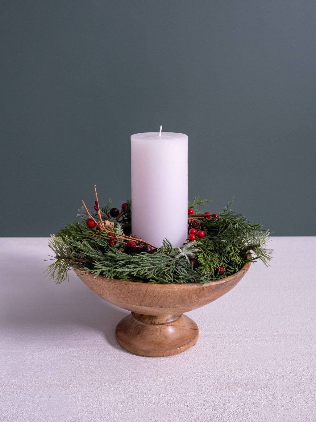 Classic Wood Pedestal Bowl