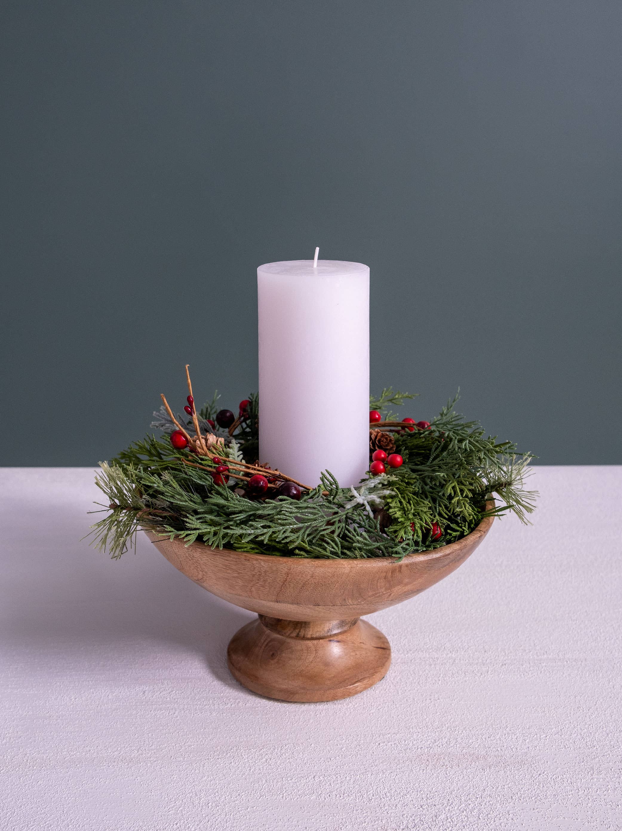 Classic Wood Pedestal Bowl