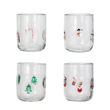 Drinking Glass with Embedded Holiday Icon