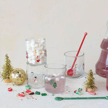 Drinking Glass with Embedded Holiday Icon