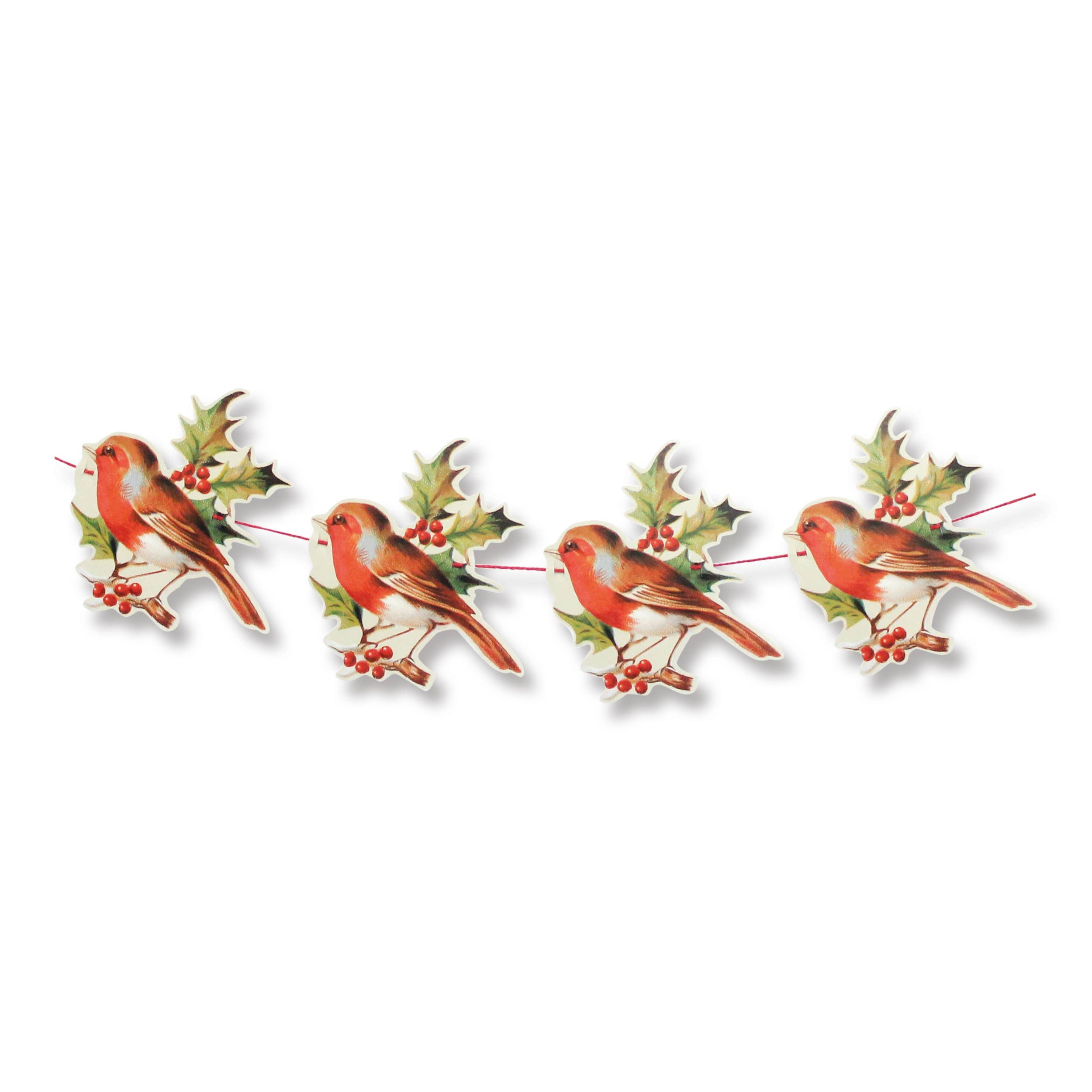 Robin And Holly Christmas Garland