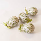 Green Toile Decoupage Large Egg