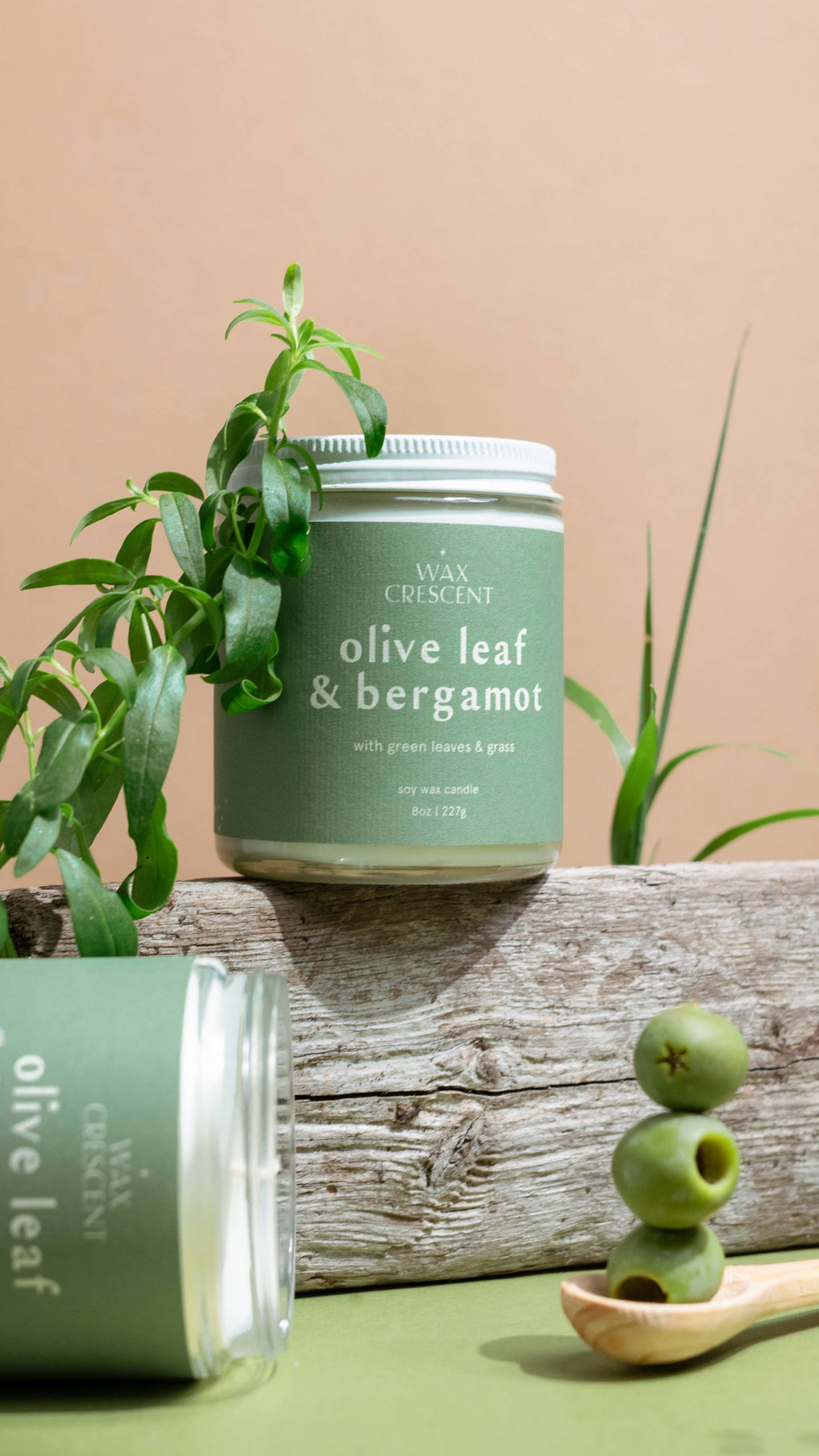 Olive Leaf & Bergamot Soy Wax Candle