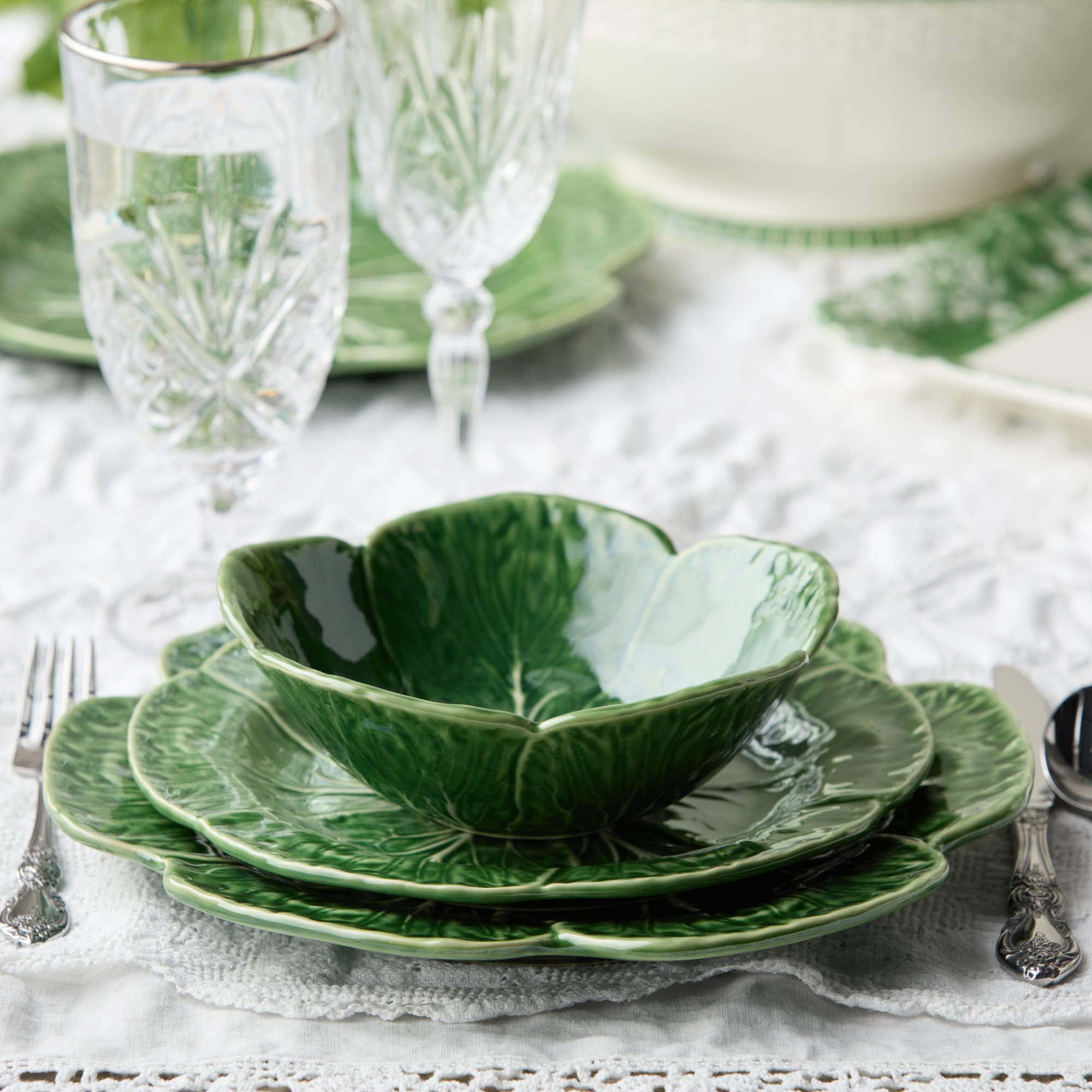 Le Jardin Cabbage Dinner Plate 11in
