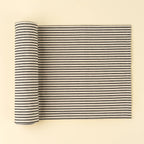 Black Ticking Table Runner 108"