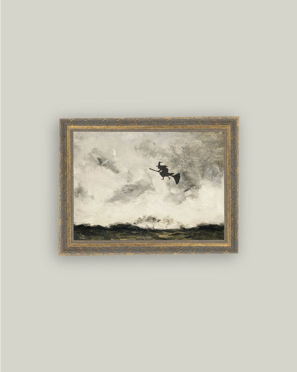 Witch Flying Through The Night Framed