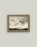 Witch Flying Through The Night Framed