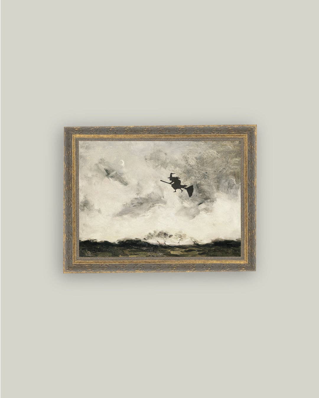 Witch Flying Through The Night Framed