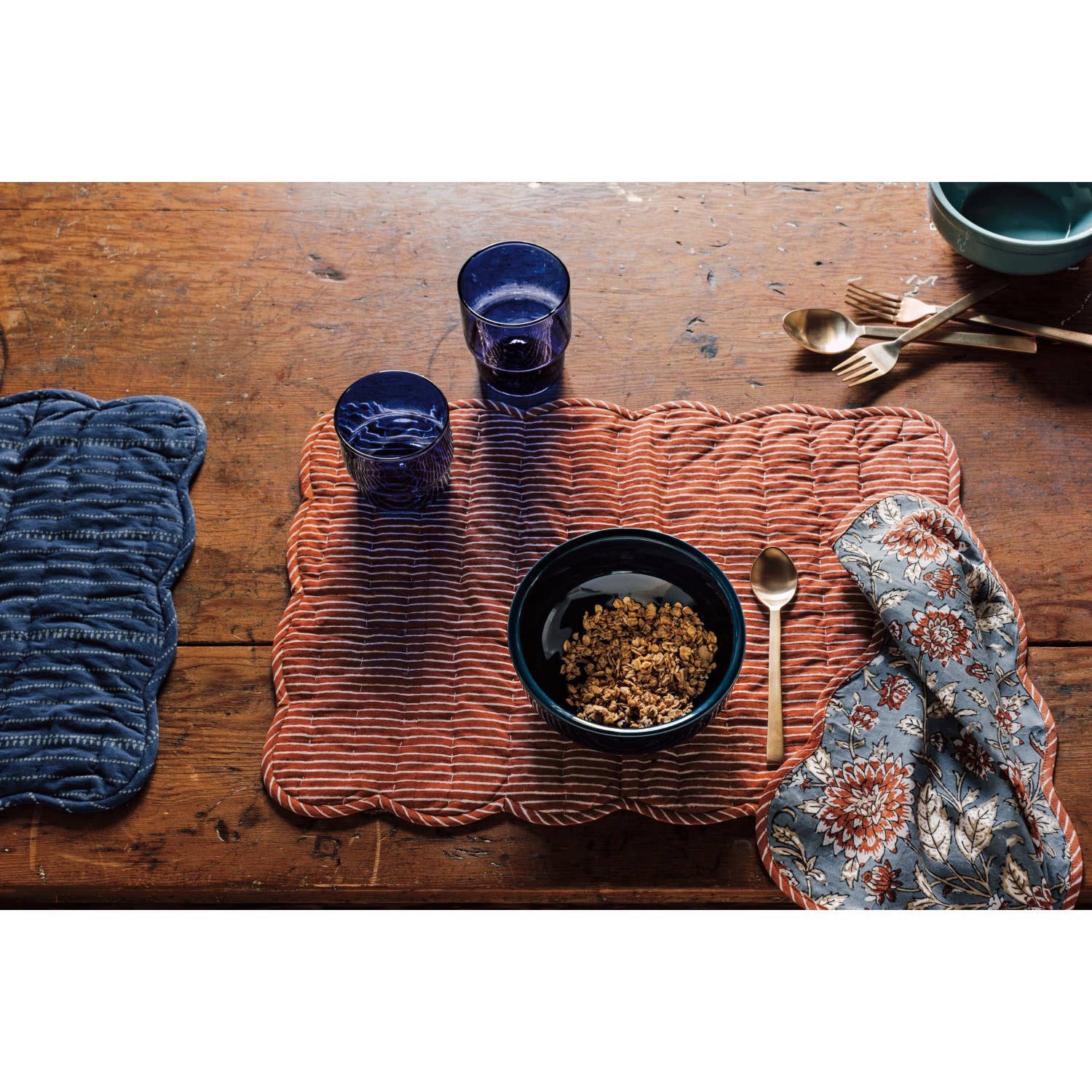 Dahlia Block Print Napkins S/4