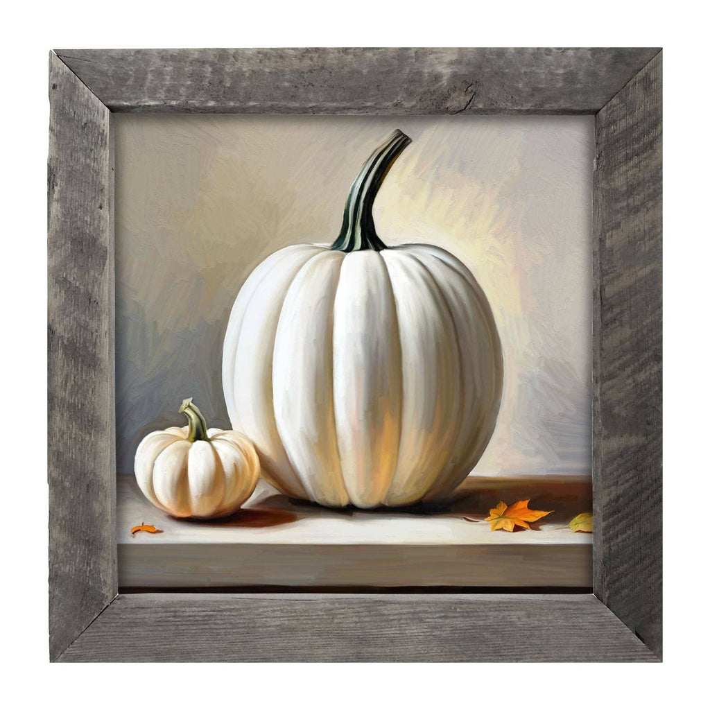 White pumpkin still life