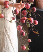 Faux Red Apple Branch Stem 36"