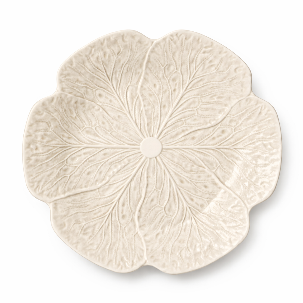 Le Jardin White Cabbage Dinner Plate 11"