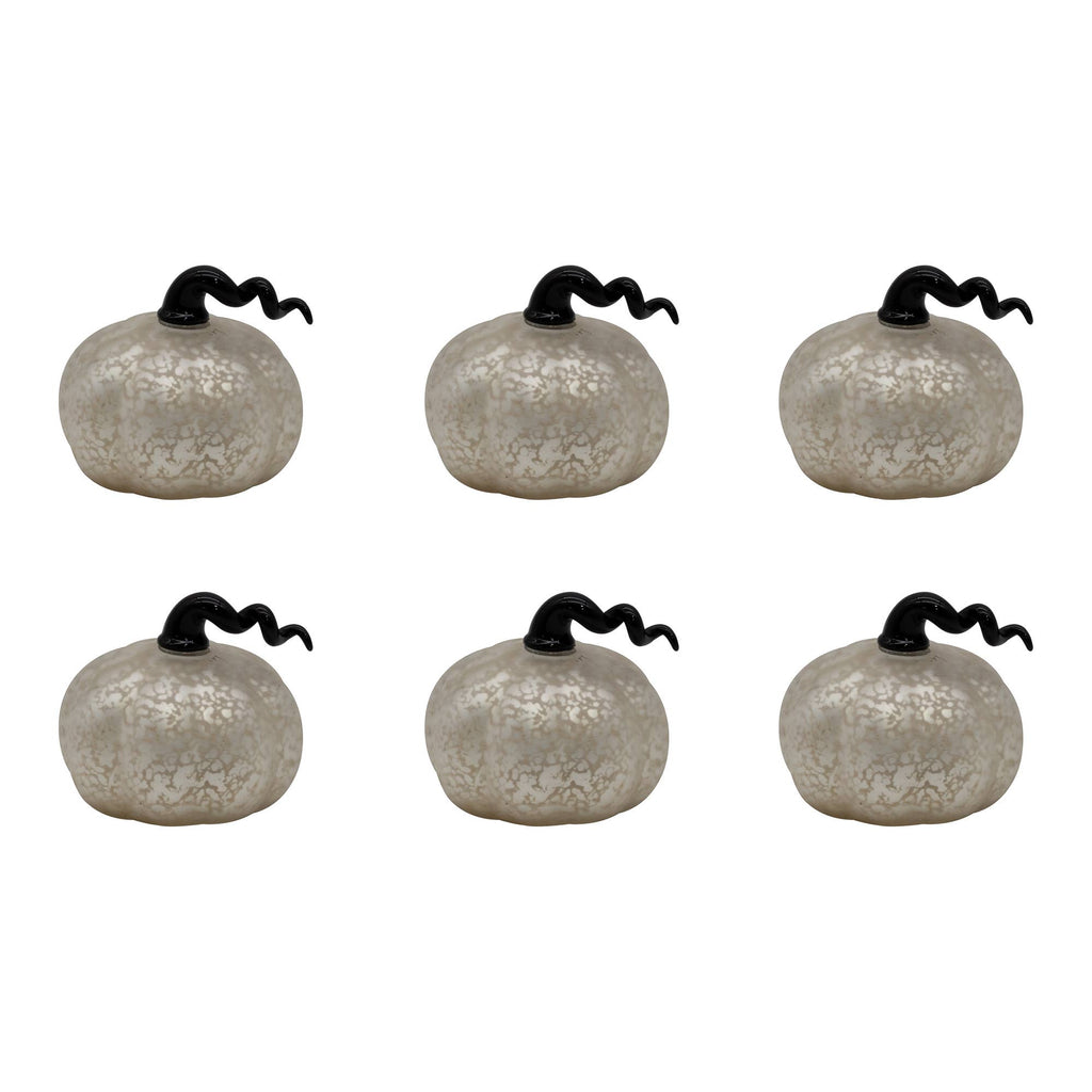 Battery Operated Mini Glass Pumpkins