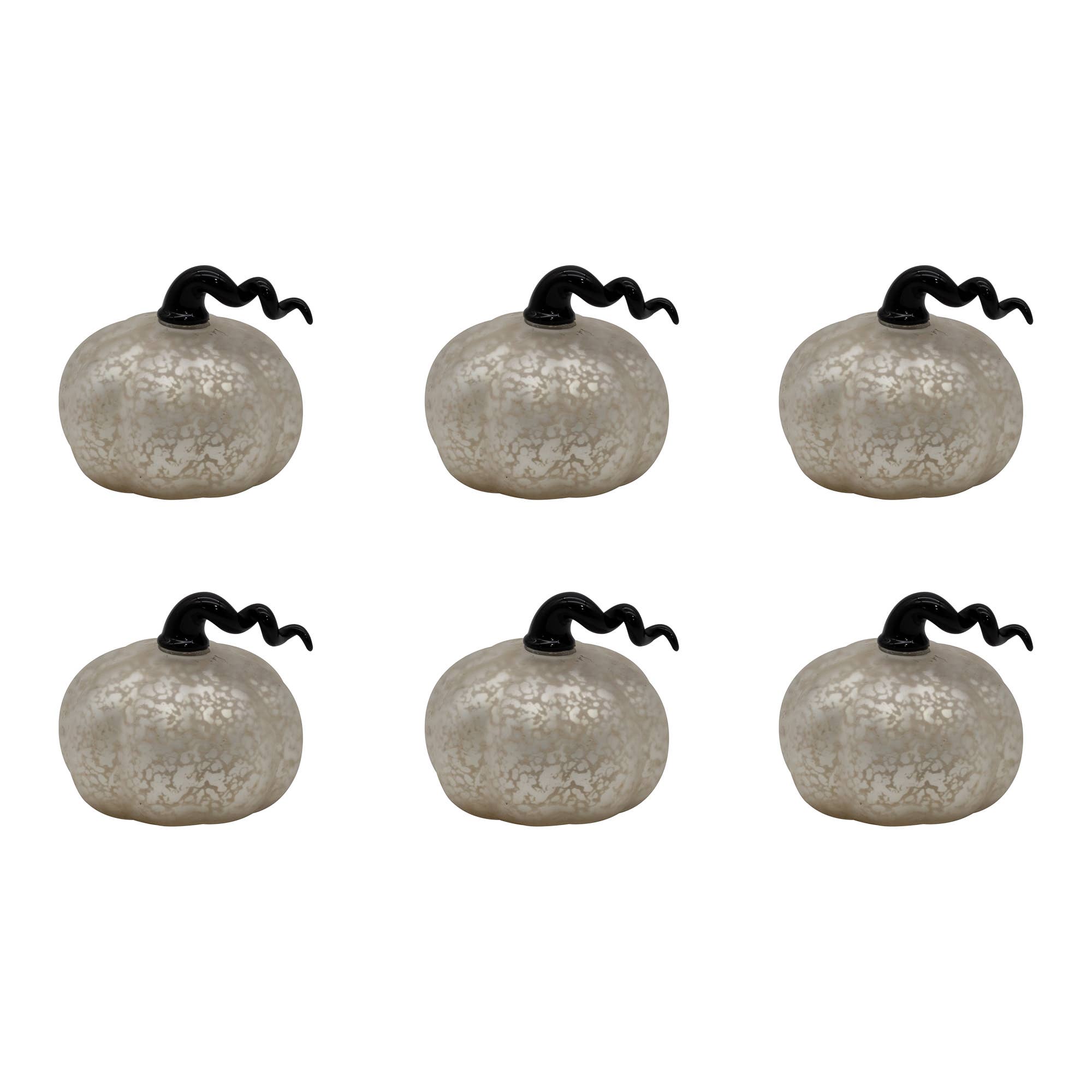 Battery Operated Mini Glass Pumpkins
