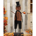 Skinny Wooden Top Hat Jacko On Base