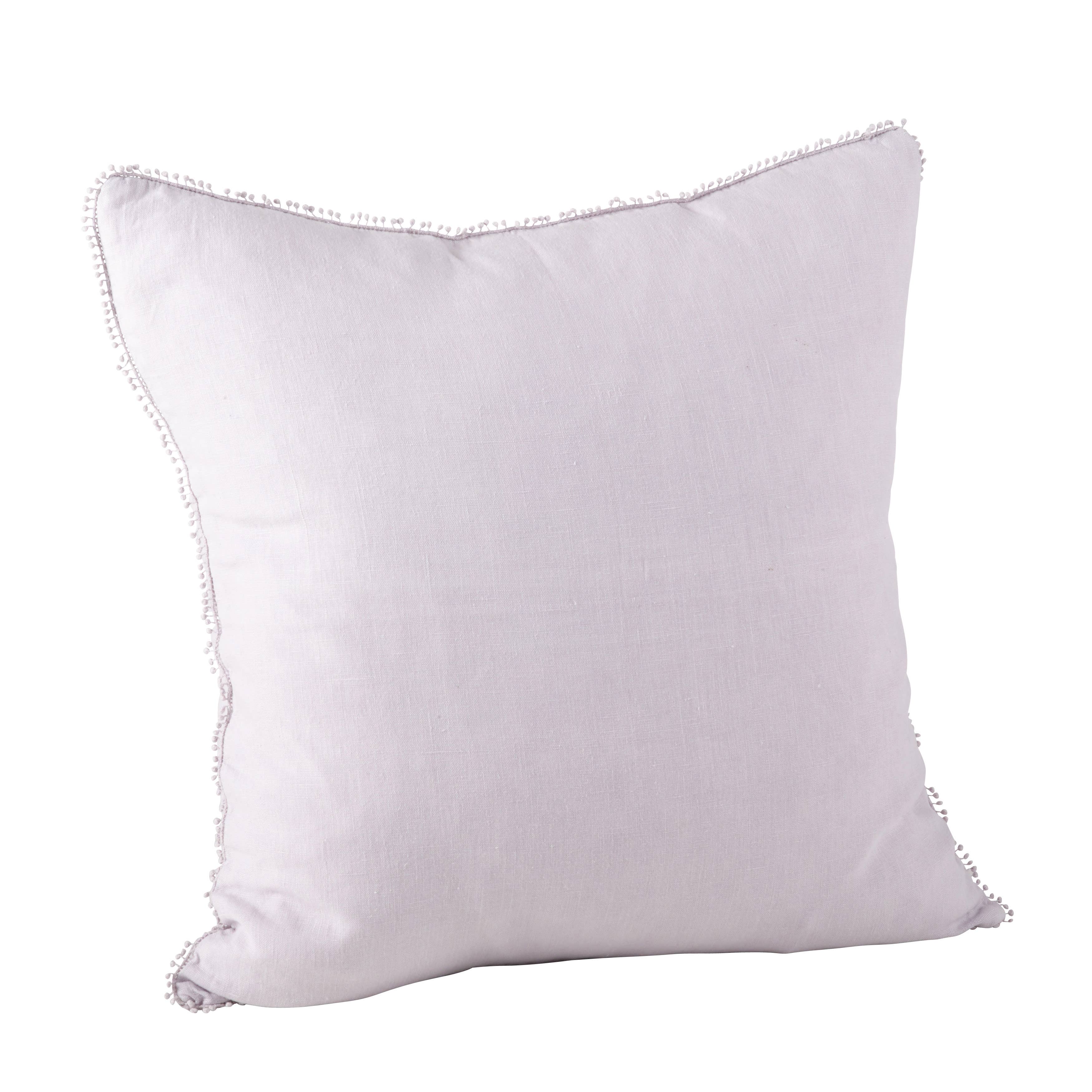 Pompom Design Pillow - Down Filled