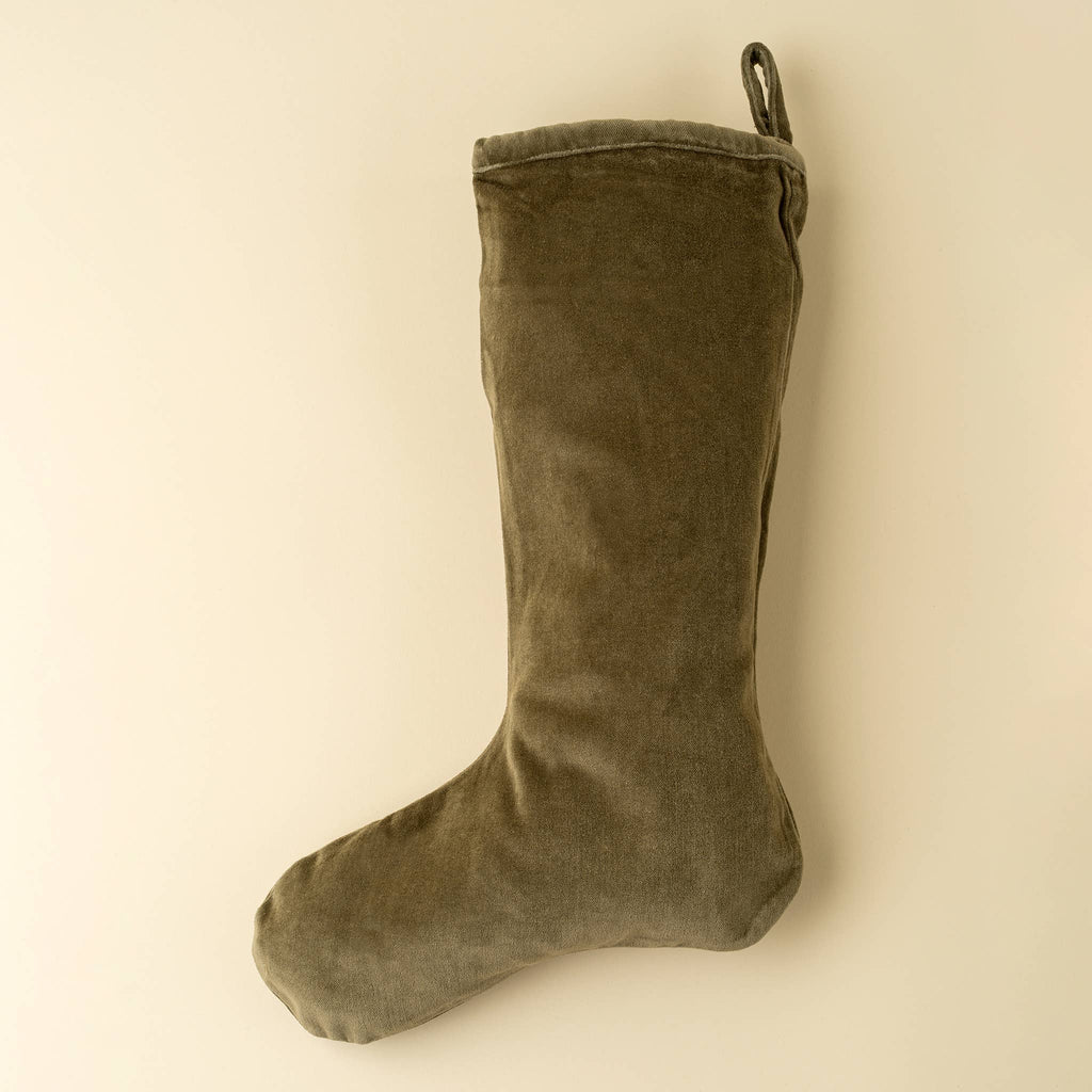 Vera Velvet Stocking Olive