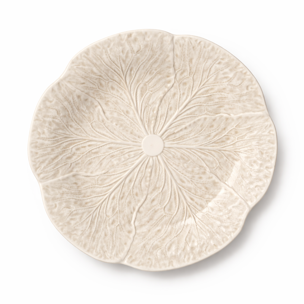 Le Jardin White Cabbage Salad Plate 9"