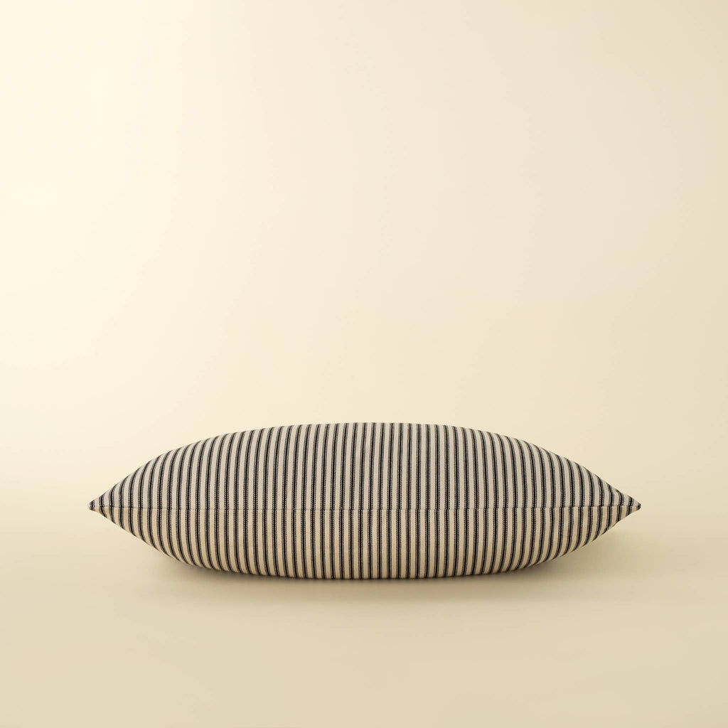 21x12 Black Ticking Pillow