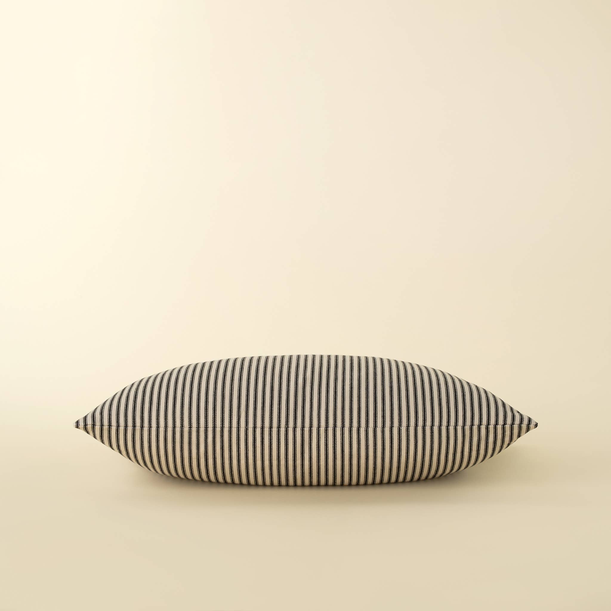 21x12 Black Ticking Pillow