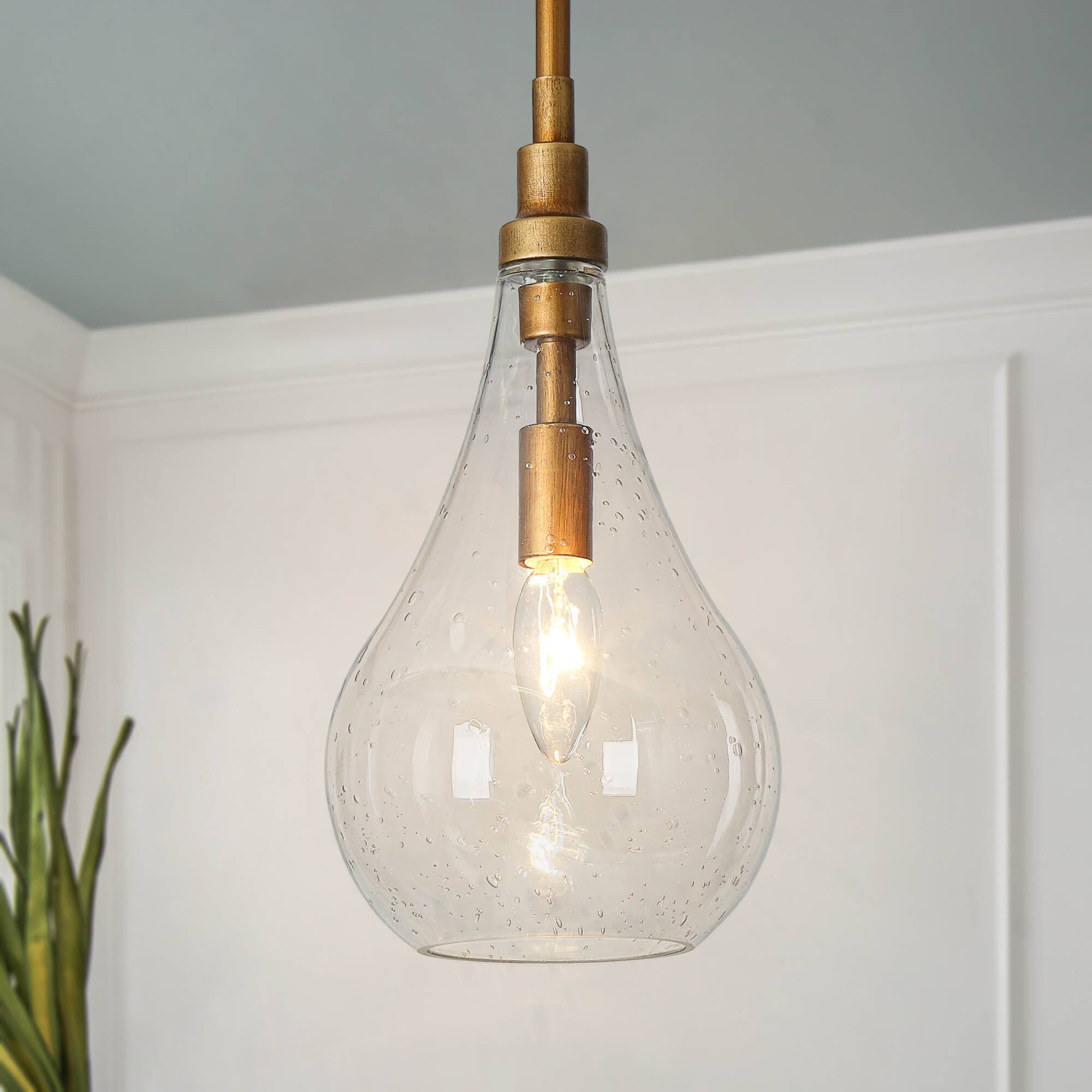Tethyne 1-Light Gold Pendant Light