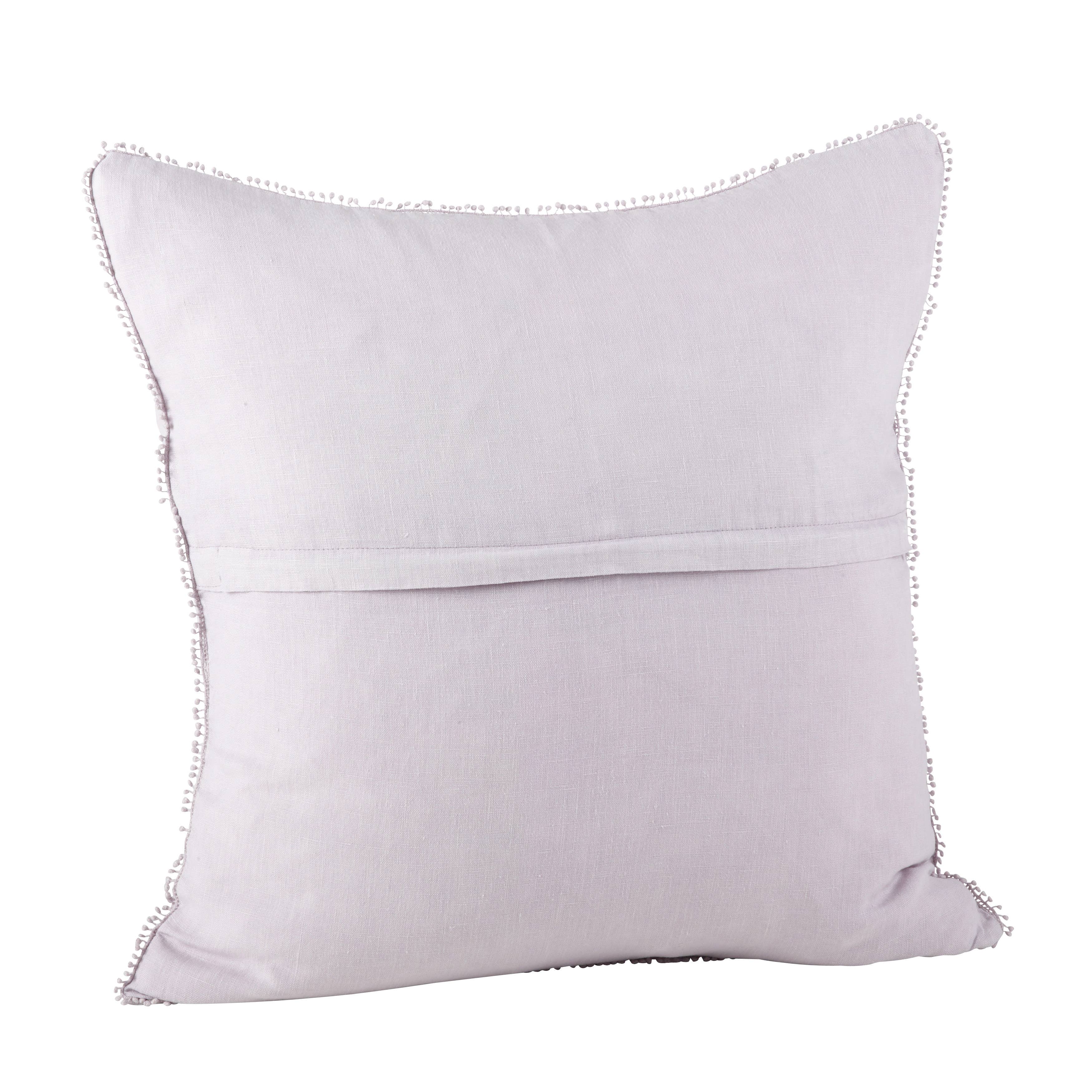 Pompom Design Pillow - Down Filled