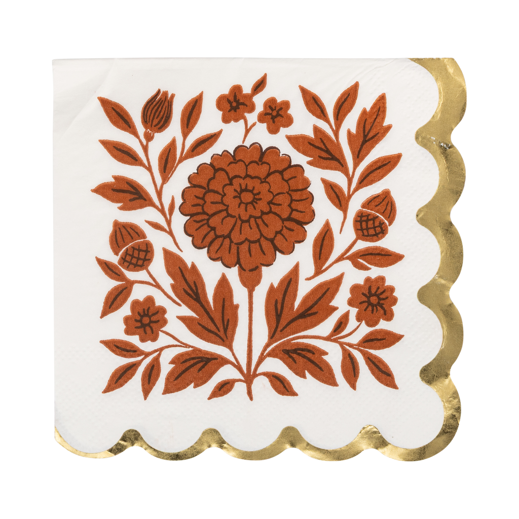 Fall Flora Cocktail Napkin
