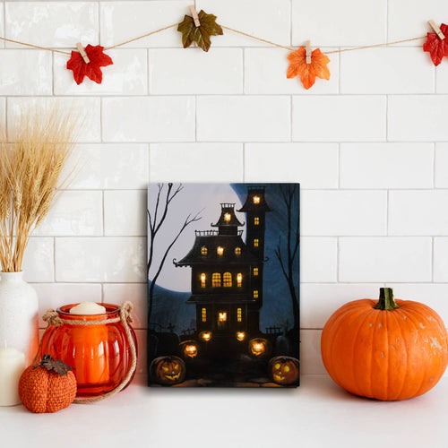 Battery Operated Lighted Wall Art - Haunted Mansion