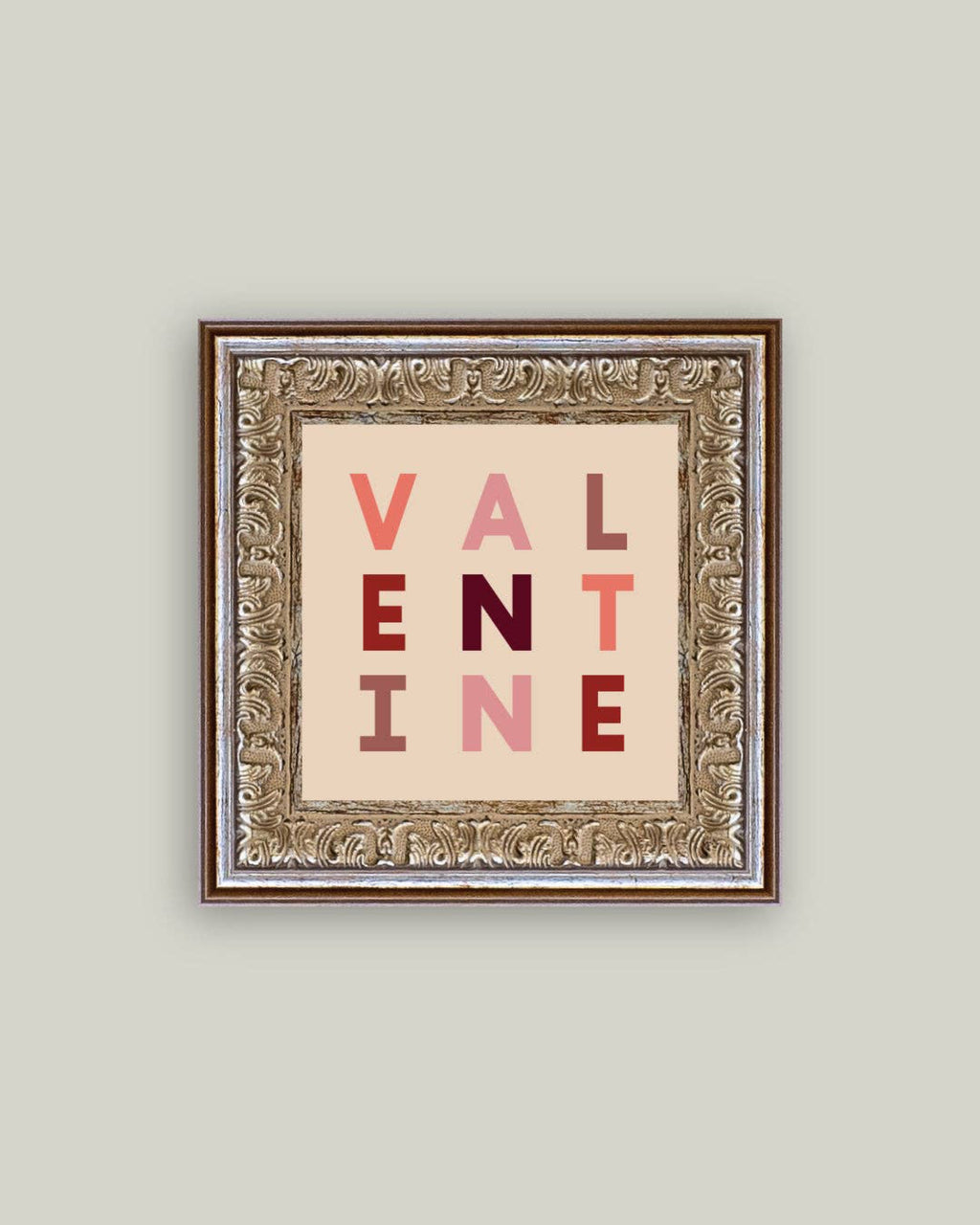 Valentine Framed Antique Art