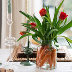 Emerald Glass Candlestick  - Large