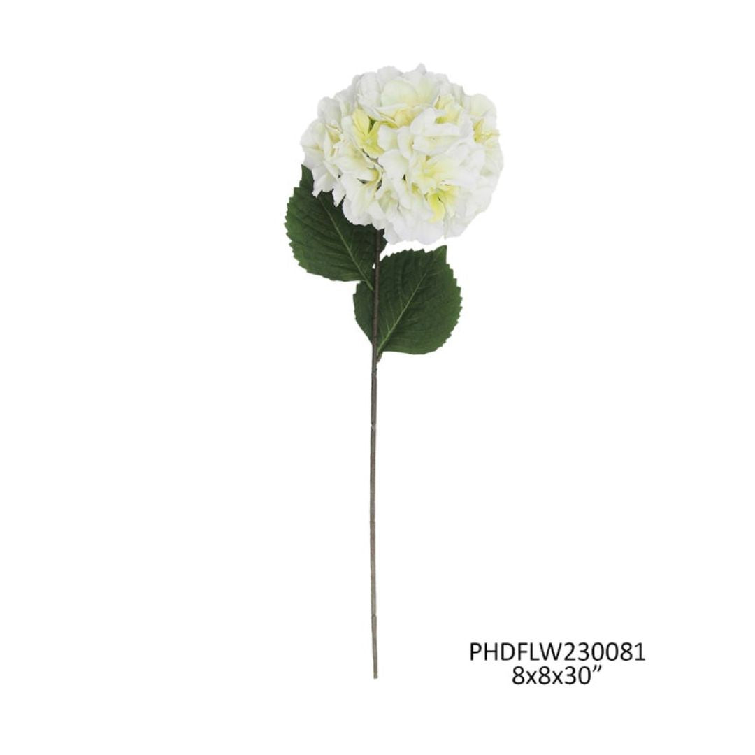 Estate Garden Hydrangea - White Single Stem