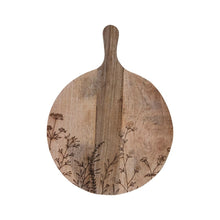 Etched Mango Wood Cheese Cutting Board