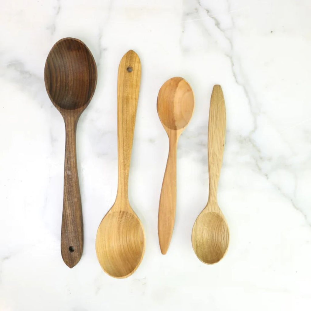 Euro Serving Fruitwood Spoon Set