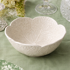 Le Jardin White Cabbage Cereal Bowl 8"